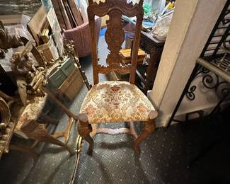 Hand Carved Side Chair needs glueing