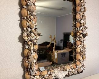Large Shell Mirror
