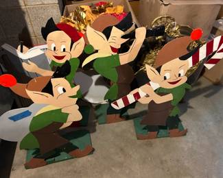 50's XMAS Hand Painted Elfs