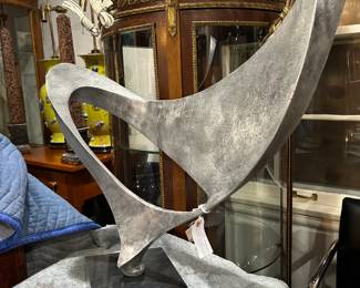 80's Brushed Aluminum Sculpture