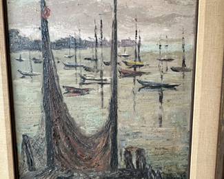 Oil Painting illegible Signature