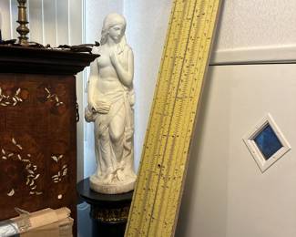 19th c Italian Hand Carved Marble Classic Figure