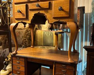 Miniature Lowboy and a Vintage Salesman Sample Desk