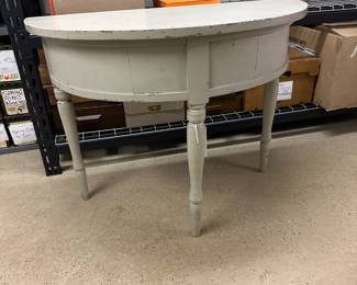 Demilune Ptg Side Table