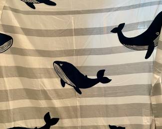 Adorable Whale Shower Curtain 