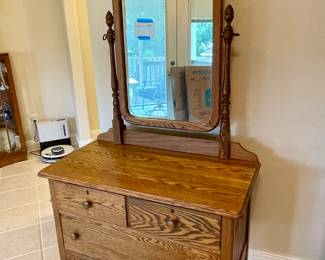 Oak Dresser with Mirror