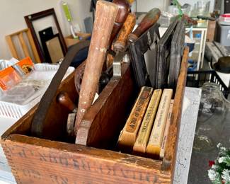Antique Box And Tools