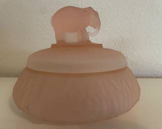 Satin Glass Elephant