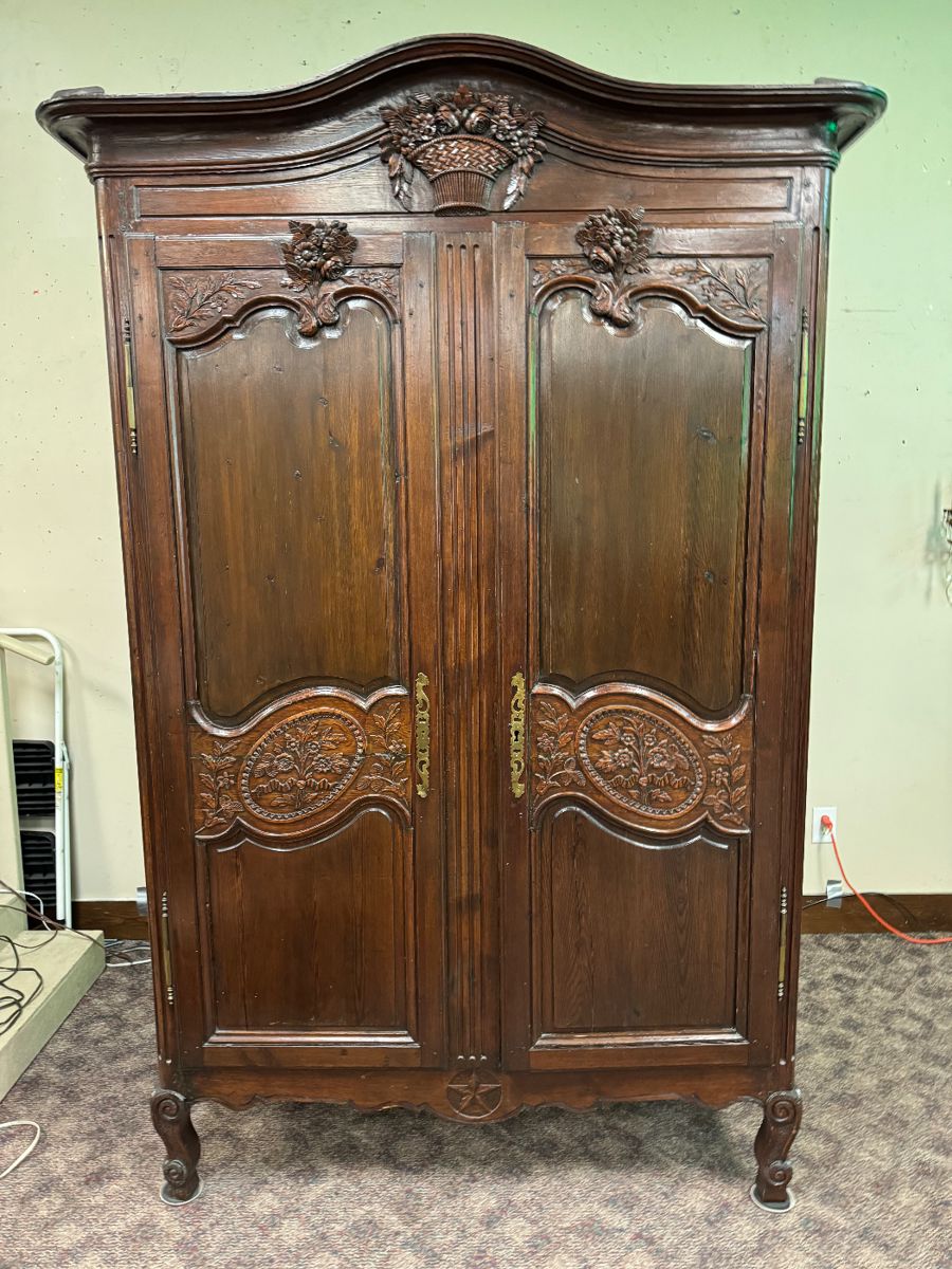 Beautiful Carved French Armoire