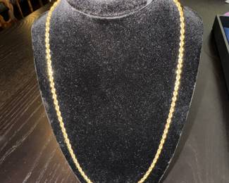 20" Yellow Gold Rope Chain - 14K