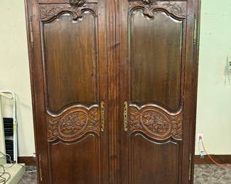 Beautiful Carved French Armoire