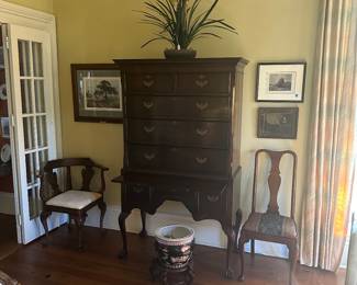 Antique English Mahogany Highboy