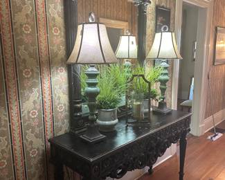 Fabulous Habersham Distressed Console and Mirror