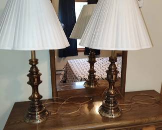 2 PIECE BRASS LAMPS $100.00