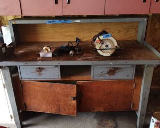 TOOL BENCH WITH VICE $100.00