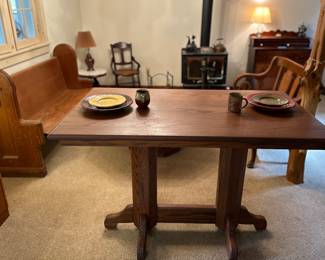 Countertop Height Wood Table 