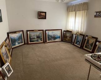 Many Kinkade Canvas Prints provided with Certificate