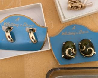 Vintage Whiting & Davis clip-on earrings