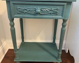 Cute Painted Wood Side Table