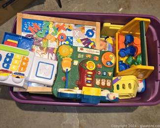 Tub of Toddler Toys