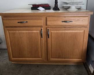 Nice Tile Top Cabinet