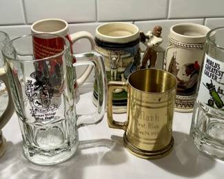 8 Beer Mugs Steins