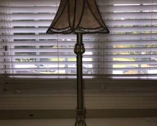 Decorative Candlestick Desk Lamp with Shade