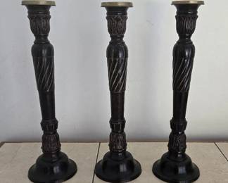 3 Matching Candle Holders