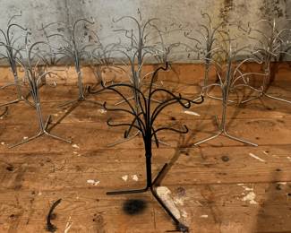 8 Silver Jewelry Ornament Display Trees 1 Black