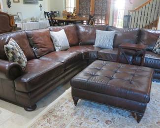 Bernhardt sectional sofa, ottoman