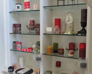 Candles, shelf decor