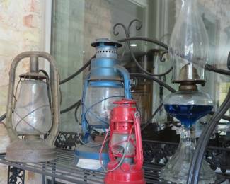 Lanterns, oil lamps