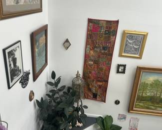 Art- $10-$75, rubber plant $75 OBO, Figleaf $35 OBO