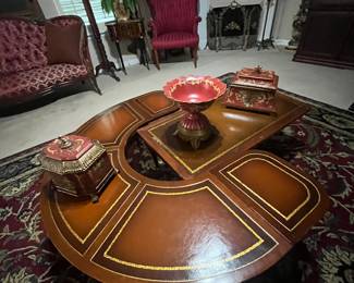 U shaped and traditional shaped coffee tables