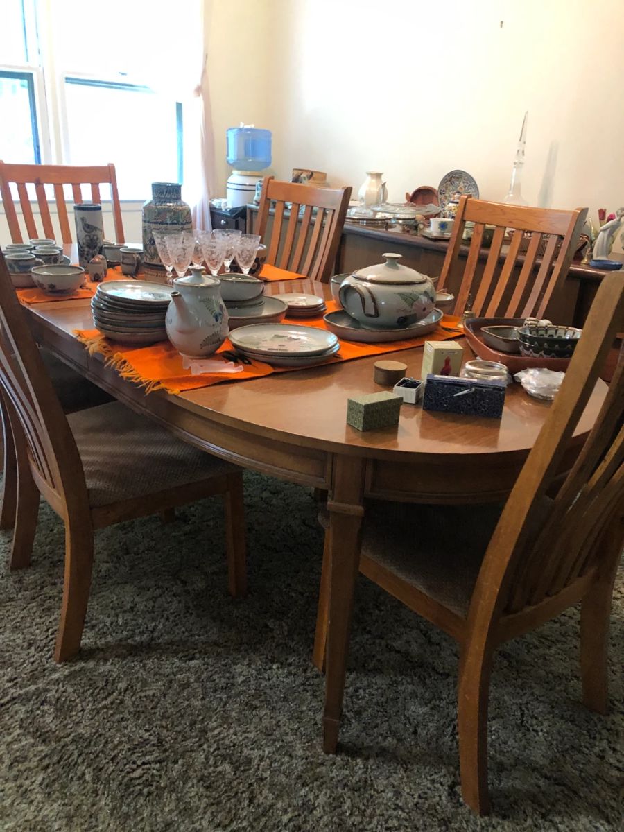 Dining table, 6 chairs