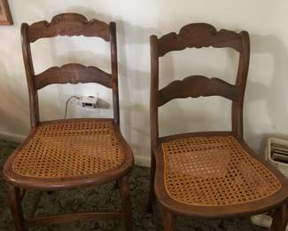 old caned chairs