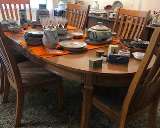 Dining table, 6 chairs
