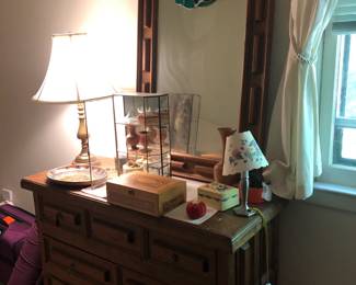 dresser and mirror