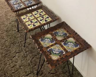 Tile topped tables