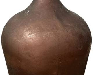 Large Maroon Glass Bottle