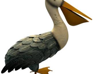 Metal Pelican Statue