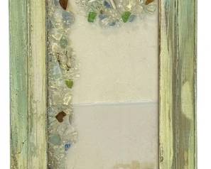 Beautiful Wood Glass Seashell Art