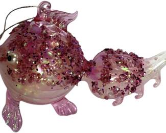 Glass Ornament Pink Fish