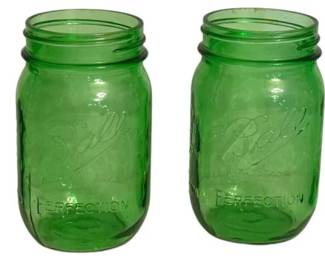 Green Ball Mason Jars