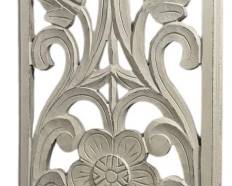 White Hand Carved Wooden Panel