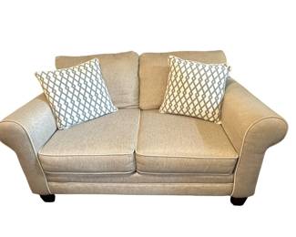 Fusion Furniture Beige Love Seat