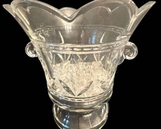 Clear Cut Glass Ice Bucket