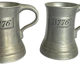 2 Wilton Pewter 1776 Mugs