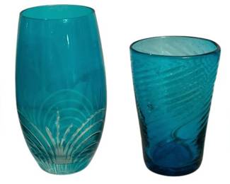 Various Turquoise Drinking Glasses