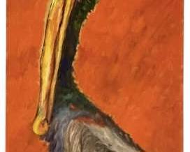 Signed Pelican Painting